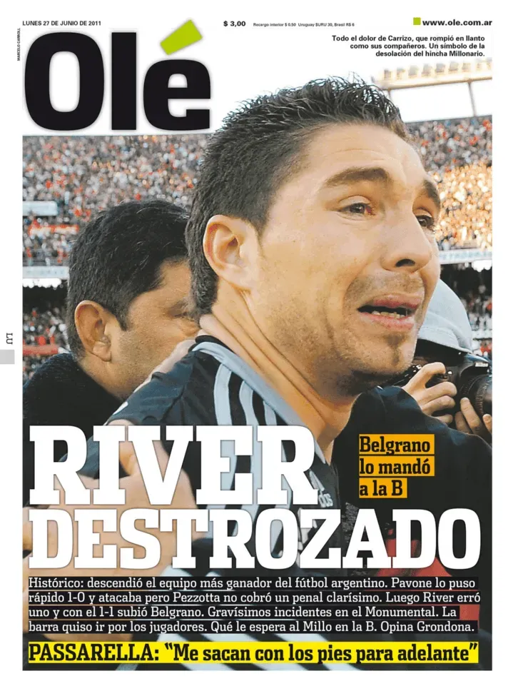 La tapa de Olé. (Olé)