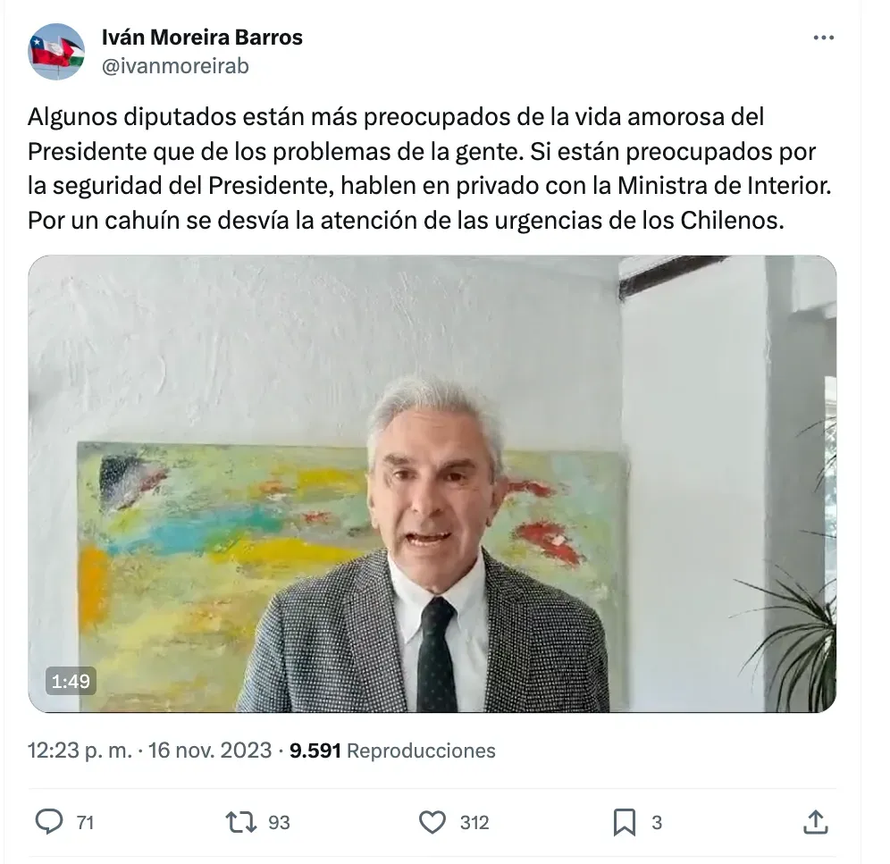 La nueva publicación del senador Iván Moreira