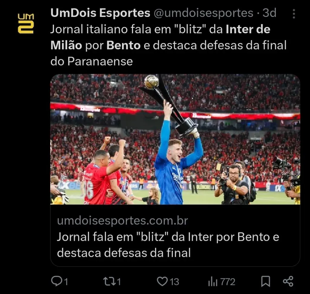 Repercussão via Twitter