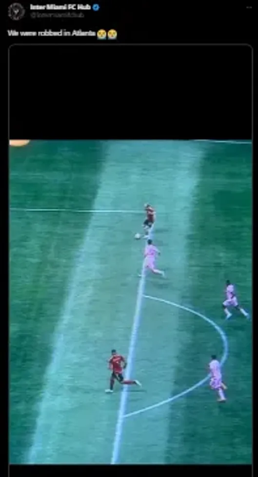 Denuncia sobre derrota vs Atlanta (Foto: X / @intermiamifchub)