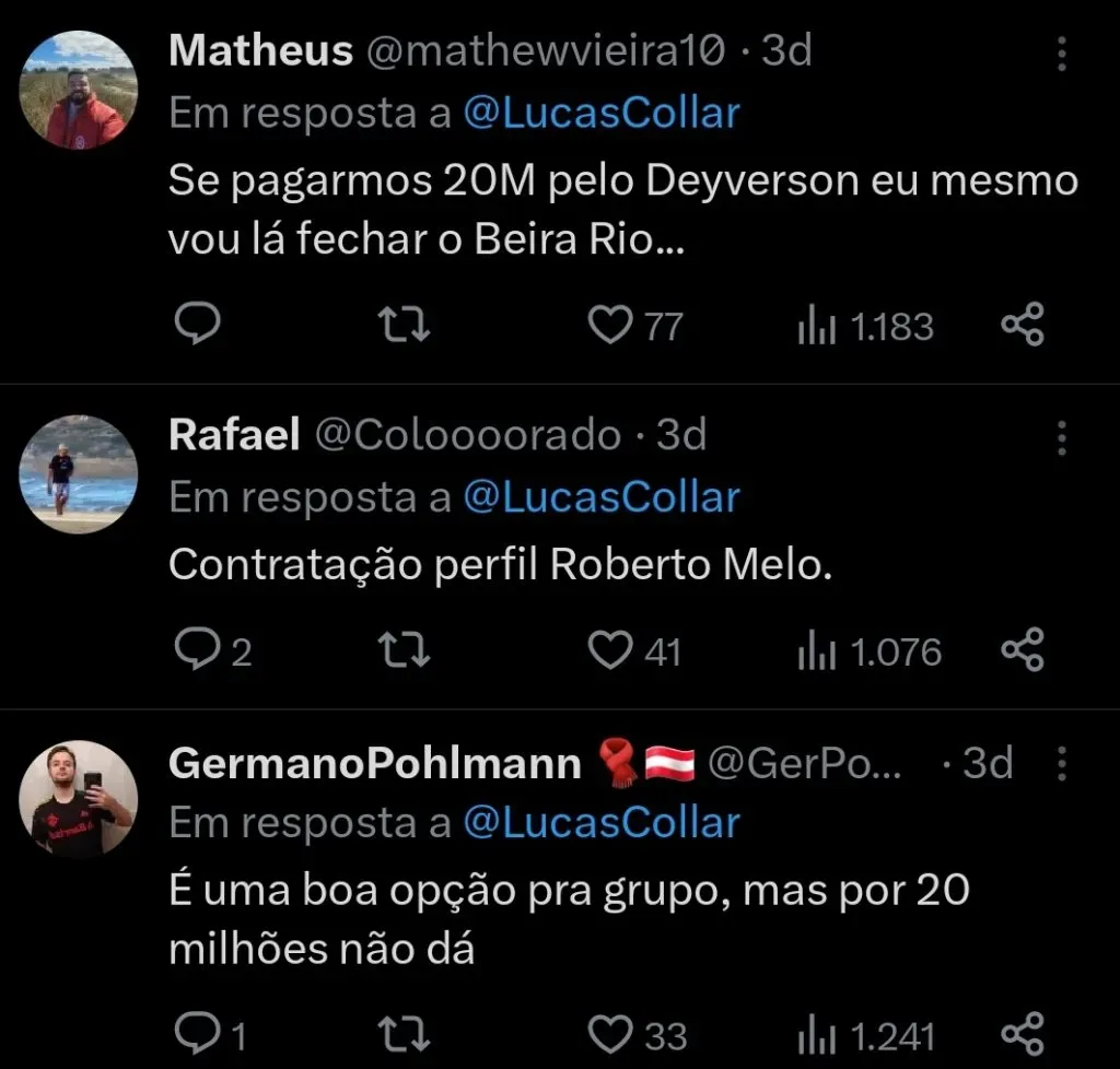 Repercussão via Twitter