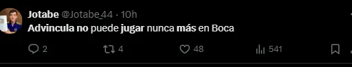 Las críticas de los hinchas a Advíncula y Figal.