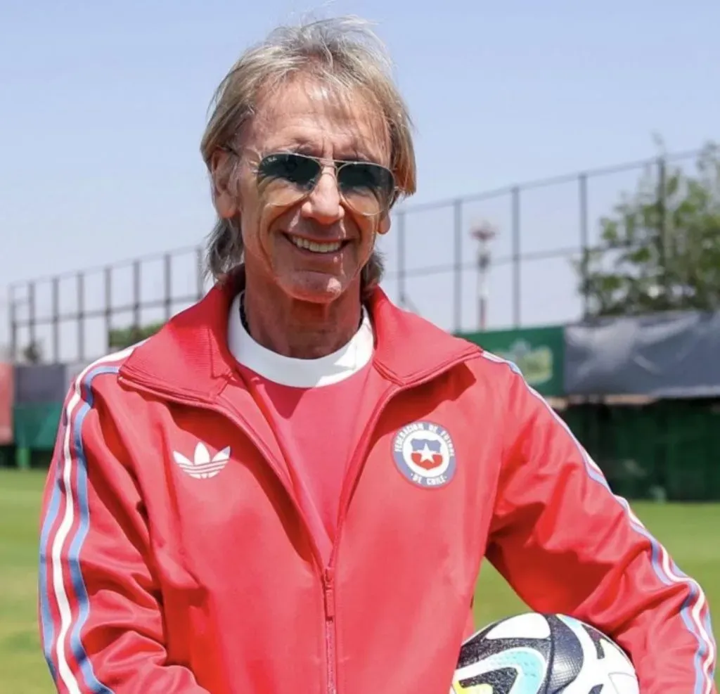 Ricardo Gareca en la presentación con Chile. (Foto: Federación Chilena).