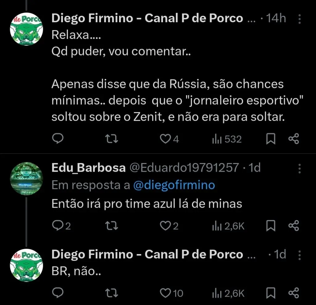 Repercussão via Twitter