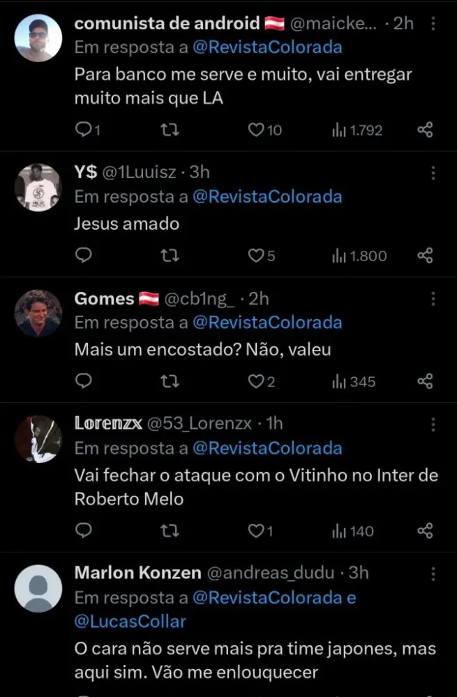 Repercussão via Twitter