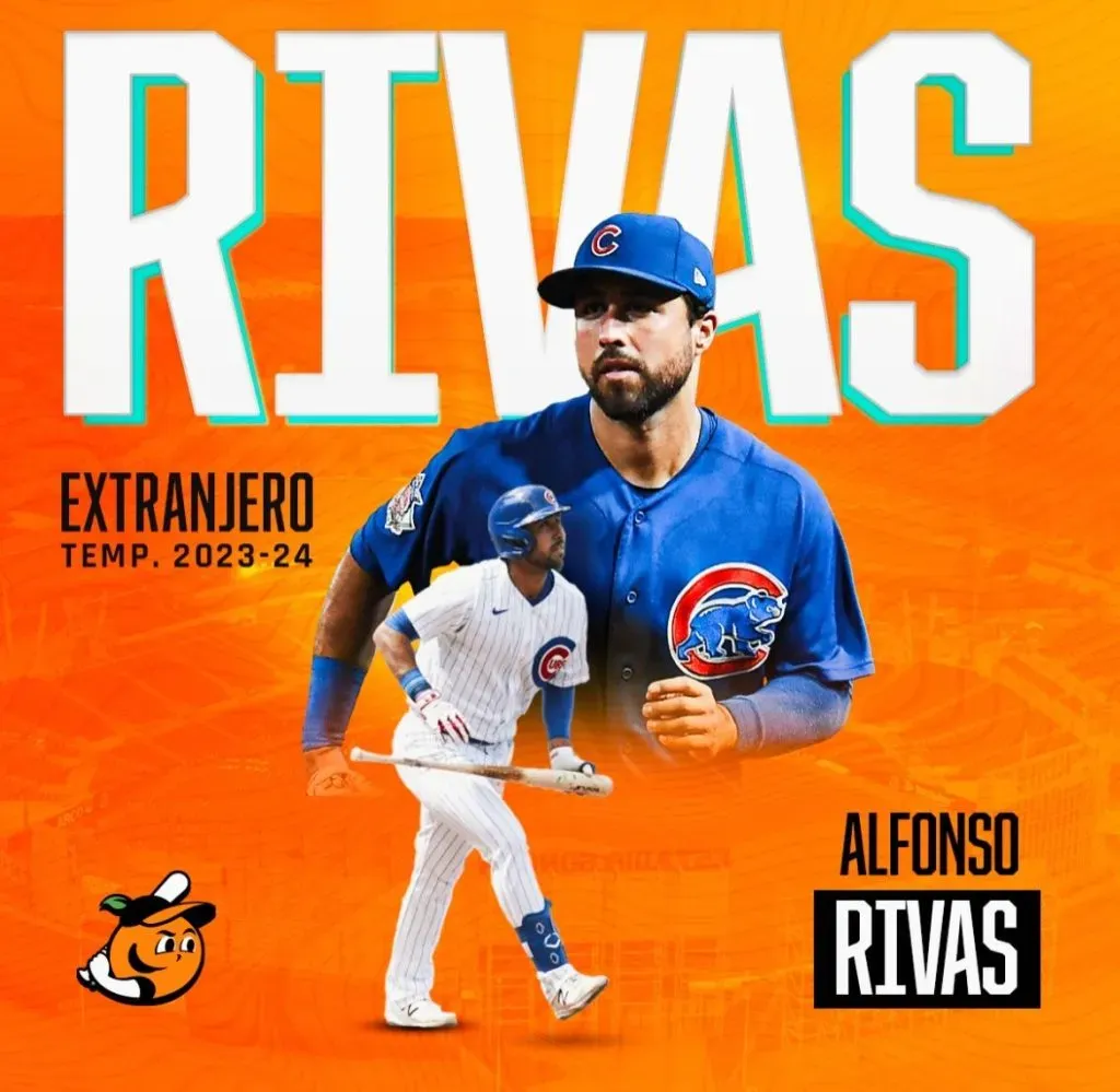 Alfonso Rivas, de los Piratas de Pittsburgh, debutará en México con Naranjeros. (Vía: @clubnaranjeros)
