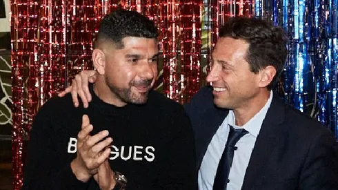 Ortigoza y el candidato Moretti. Foto: prensa Boedo en Acción