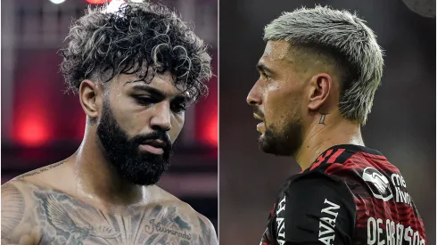 Fotos: (Thiago Ribeiro/AGIF) - Gabigol e Arrascaeta podem acabar ficando de fora da decisão entre Athletico e Flamengo na Copa do Brasil