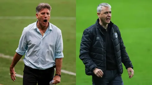 Foto Renato Gaúcho: Foto: Alves/AGIF/ Foto Tiago Nunes: Pedro H. Tesch/AGIF - Renato manda a real para Tiago Nunes