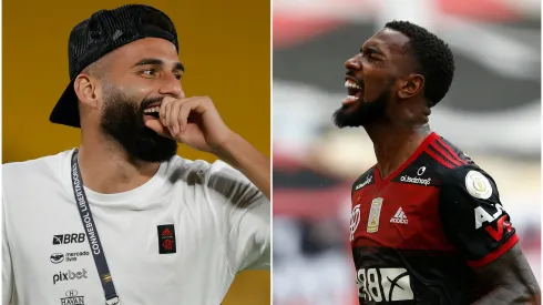 Fotos: (Buda Mendes/Getty Images/ Wagner Meier/Getty Images) - Thiago Maia 'incendiou' a torcida do Flamengo na web após a notícia da negociação com Gerson, do Olympique de Marselha
