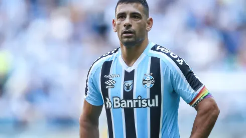 Pedro H. Tesch/AGIF- Diego Souza. centroavante do Grêmio