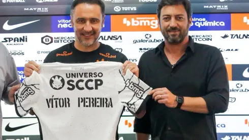Foto: (Rodrigo Coca/Ag. Corinthians) – Vítor Pereira retrucou as declarações de Duílio Monteiro Alves, presidente do Corinthians, em sua apresentação no Flamengo nesta terça (3)