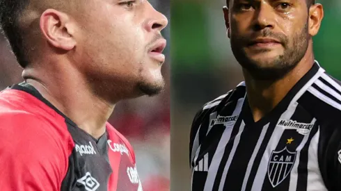 Gilson Junio/Robson Mafra/ AGIF- Vitor Roque (Athletico) e Hulk (Atlético-MG)
