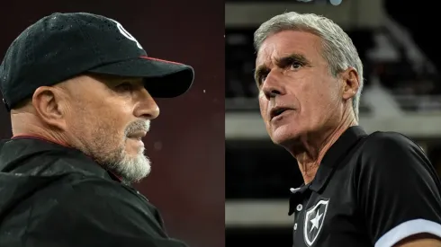 Jorge Rodrigues/Thiago Ribeiro/AGIF- Jorge Sampaoli (Flamengo) e Luís Castro (Botafogo)