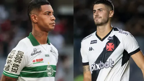 Robson Mafra/Jorge Rodrigues/AGIF- Alef Manga (Coritiba) e Pedro Raul (Vasco).