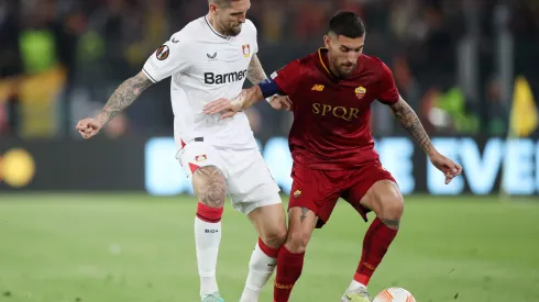 Paolo Bruno/Getty Images- Roma e Bayer Leverkusen no jogo de ida da Europa League 2022/23