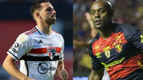 Marcello Zambrana/Rafael Vieira/AGIF- Calleri (São Paulo) e Vagner Love (Sport).