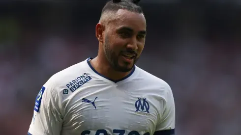 NICE, FRANCE - AUGUST 28: Dimitri Payet of Olympique De Marseille reacts during the Ligue 1 match between OGC Nice and Olympique Marseille at Allianz Riviera on August 28, 2022 in Nice, France. (Photo by Jonathan Moscrop/Getty Images)