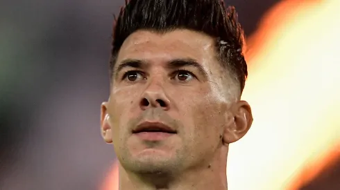 Victor Cuesta durante partida contra o Fortaleza. Foto: Thiago Ribeiro/AGIF