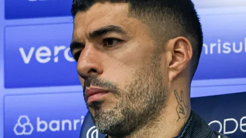 Luis Suarez durante coletiva de imprensa realizada no CT Luíz Carvalho. Foto: Maxi Franzoi/AGIF
