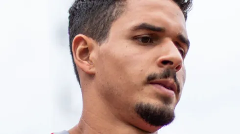 Lucas Verissimo durante aquecimento antes da partida contra o Ituano no estadio Doutor Novelli Junior pelo campeonato Paulista 2020. Foto: Rebeca Reis/AGIF