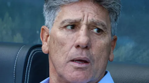 Renato Portaluppi técnico do Grêmio durante partida contra o Aimoré no estádio Arena do Grêmio pelo campeonato Gaúcho 2023. Foto: Maxi Franzoi/AGIF