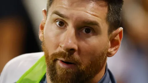 Messi durante partida pela Argentina. Foto Bruce Bennett/Getty Images.