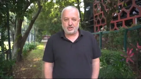 Belmonte gravou vídeo se retratando com Abel Ferreira. Foto: Reprodução Redes Sociais