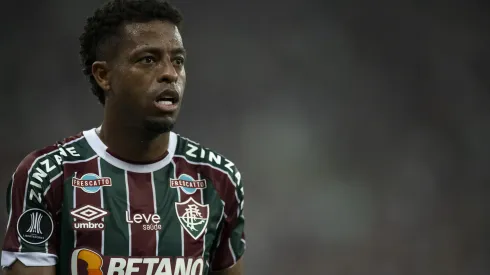 Keno, com a camisa do Fluminense, no confronto conta o Internacional na Libertadores de 2023.