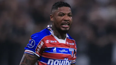 Marinho jogador do Fortaleza durante partida contra o Corinthians no estadio Arena Corinthians pelo campeonato Copa Sul-Americana 2023. Ettore Chiereguini/AGIF