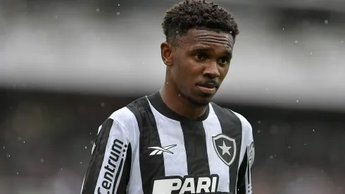 Jeffinho jogador do Botafogo durante partida contra o Sampaio Correa no estadio Engenhao pelo campeonato Carioca 2024.