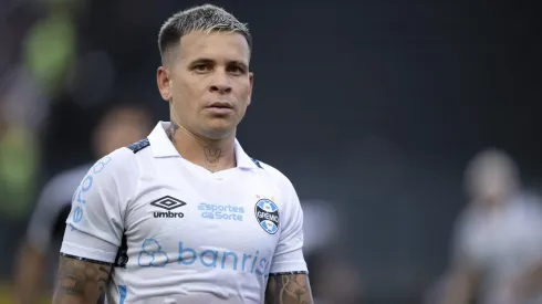 Soteldo jogador do Gremio durante partida contra o Vasco no estadio Sao Januario pelo campeonato Brasileiro A 2024. Atacante ganhou moral com os torcedores.