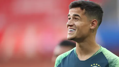 Treino da Seleção em Moscou. Philippe Coutinho. Meia deve chegar até o final de semana.