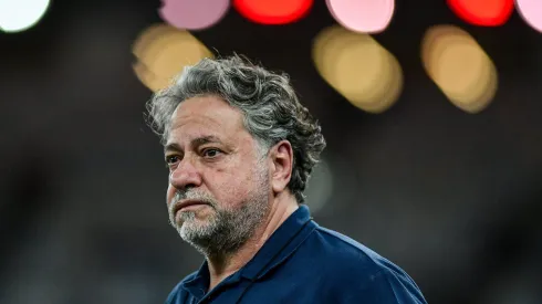 Julio Casares presidente do São Paulo antes da partida contra o Flamengo no estadio Maracana pelo campeonato Brasileiro A 2024.