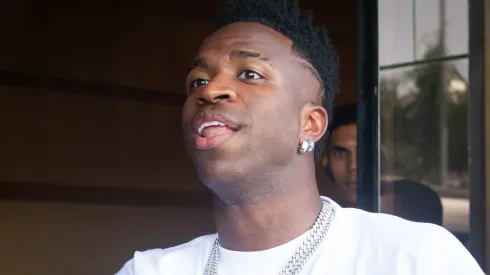Vinicius Junior jogador da Selecao Brasileira, e visto na chegada ao Hotel Grand Odara, na cidade de Cuiaba, nesta segunda-feira. Atacante mandou recado sobre empate na estreia.
