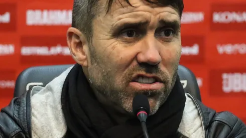 Eduardo Coudet técnico do Internacional em entrevista coletiva após a partida contra o Atletico-MG no estadio Heriberto Hulse pelo campeonato Brasileiro A 2024.