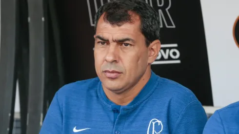 Fabio Carille tecnico do Corinthians durante partida contra o Santos no estadio Arena Corinthians pelo campeonato Paulista 2019.