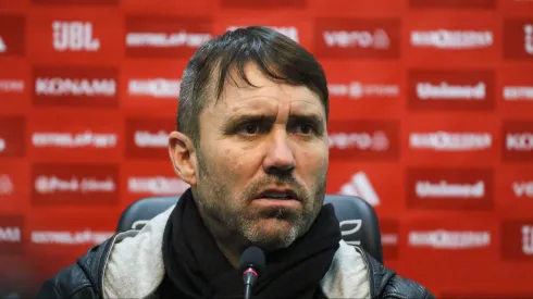 Eduardo Coudet técnico do Internacional em entrevista coletiva apos a partida contra o Atletico-MG no estadio Heriberto Hulse pelo campeonato Brasileiro A 2024.