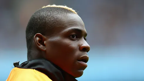 Mario Balotelli of Manchester City looks on during the Barclays Premier League match between Manchester City and Southampton at Etihad Stadium on August 19, 2012 in Manchester, England. Centroavante pode ser contratado pelo time paulista