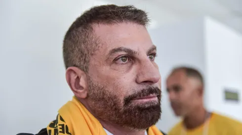 Pedrinho, candidato da chapa Sempre Vasco, durante a eleicao a qual elege o Presidente do Vasco da Gama para o Trienio 2024 a 2026, realizada na Sede do Calabouco, centro do Rio de janeiro.