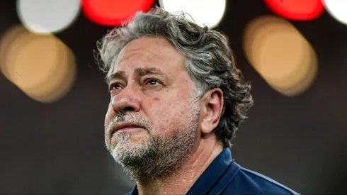 Julio Casares presidente do São Paulo antes da partida contra o Flamengo no estadio Maracana pelo campeonato Brasileiro A 2024.