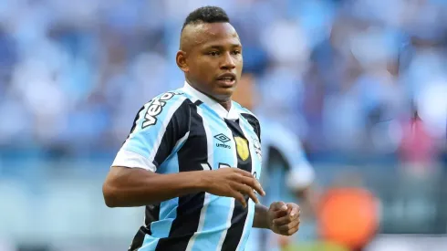 Campaz jogador do Grêmio durante partida contra o Ypiranga no estádio Arena do Grêmio pelo campeonato Gaúcho 2022. Meia venceu o rival e marcou gol