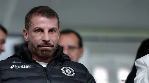 Pedrinho presidente do Vasco durante solenidade de sancão da lei do potencial construtivo da reforma de São Januário,