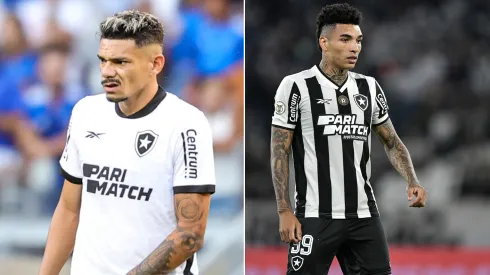 Foto 1: Gilson Lobo/AGIF / Foto 2: Thiago Ribeiro/AGIF - Igor Jesus e Tiquinho em campo pelo Botafogo.