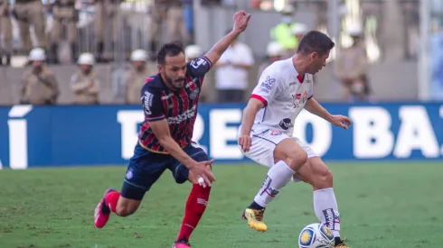 Osvaldo jogador do Vitoria durante partida contra o Bahia no estadio Arena Fonte Nova pelo campeonato Copa do Nordeste 2023. Foto: Jhony Pinho/AGIF