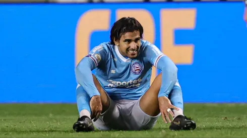Acevedo jogador do Bahia lamenta derrota ao final da partida contra o America-MG no estadio Independencia pelo campeonato Brasileiro A 2023. Foto: Gilson Lobo/AGIF