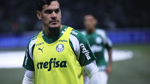 Gustavo Gómez durante confronto contra o Novorizontino no Campeonato Paulista de 2024.