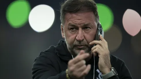 Augusto Melo presidente do Corinthians antes da partida contra o Fluminense no estádio Maracanã pelo campeonato Brasileiro A 2024. Foto: Jorge Rodrigues/AGIF