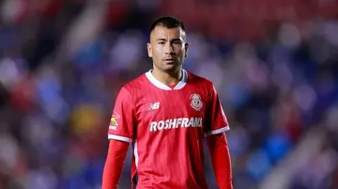 Jean Meneses, reforço do Vasco, atuando no Toluca-MEX