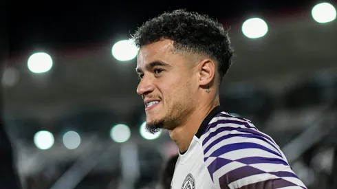 Philippe Coutinho jogador do Vasco durante aquecimento antes da partida contra o Bragantino no estadio Sao Januario pelo campeonato Brasileiro A 2024.